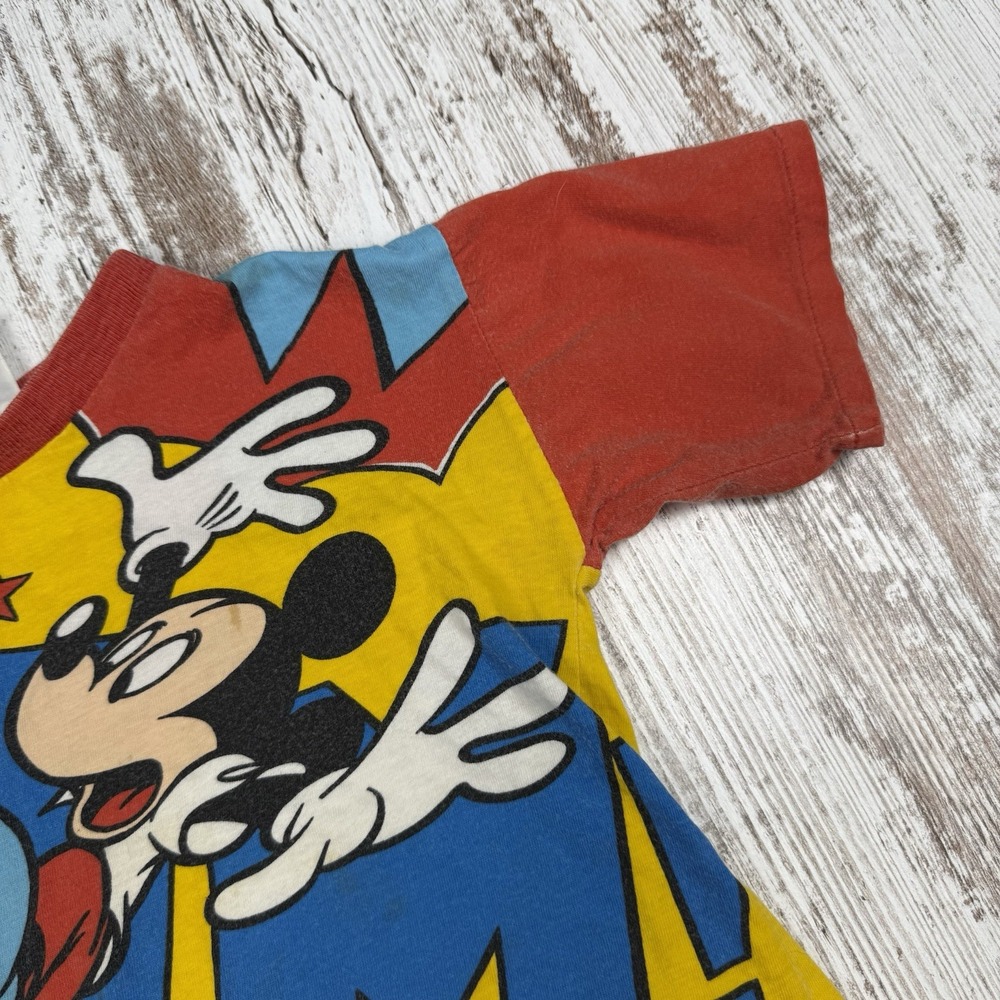 Vintage 1970s Walt Disney Productions Mickey Mouse AOP Kids Tee Shirt Lot Sz 6-8 - Picture 16 of 16